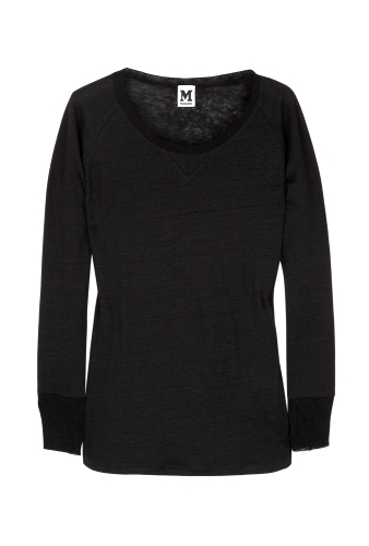 Black Fine Gauge Burn Out Sweater by M Missoni