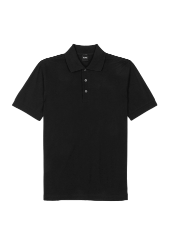 Black Fine Pique Classic Fit Polo by Hugo Boss Black
