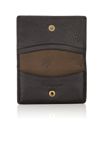 Black Fold Over Card Holder by Mulberry