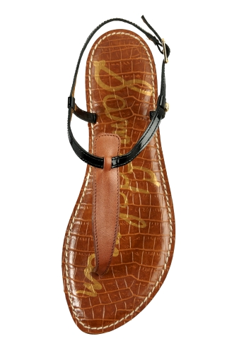Black Gigi Thong Flat Sandal by Sam Edelman