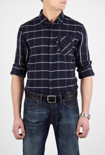 Black Hand Stitched Leather Jeans Belt by Paul Smith Accesso