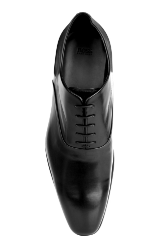 Black Inverted Seam Oxford Shoes by Hugo Boss Black