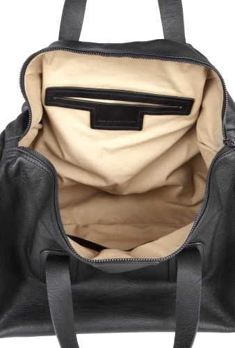 Black Leather Duffle Bag by Marc by Marc Jacobs