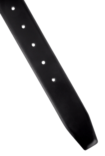 Black Leather Embossed Logo Buckle Belt by Hugo Boss Black