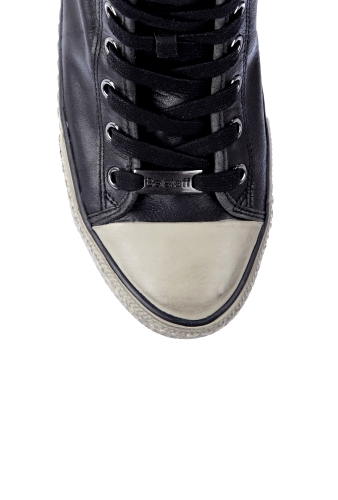 Black Leather Heel Strap Plimsolls by Belstaff