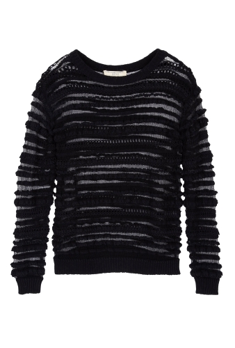Black Loose Open Knit Sweater by Vanessa Bruno Athe