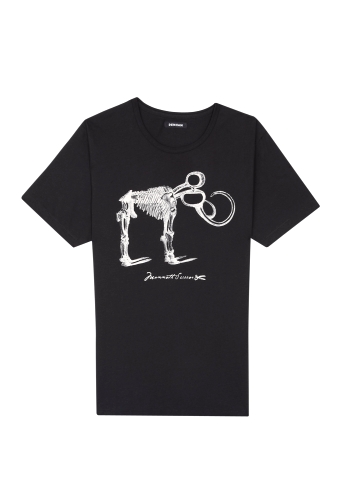 Black Mammoth Skeleton Tee by Denham