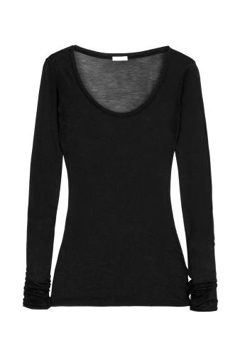 Black Massachussets Long Sleeve T-Shirt by American Vintage