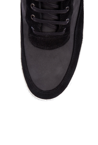 Black Nubuck and Suede Duke Hightops by Swear