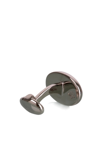 Black Oval Thin Tree Cufflinks by Mulberry