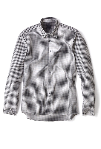 Black Oxford Gingham Button Down Shirt by Pretty Green