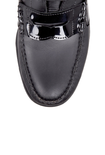 Black Patent Detail Penny Deck Boots by Sebago