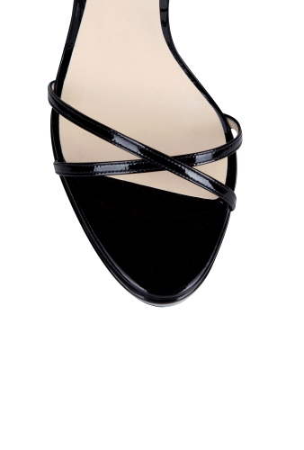 Black Patent Wedge Sandal by D&G Dolce & Gabbana