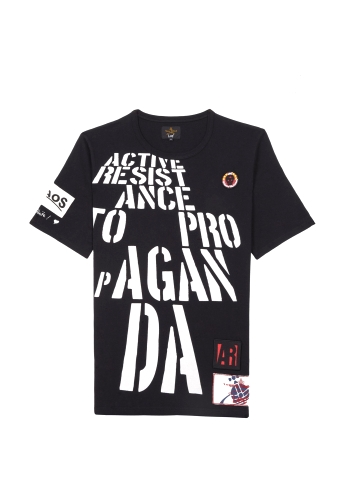 Black Propaganda Chaos Patch Tee by Vivienne Westwood Anglom