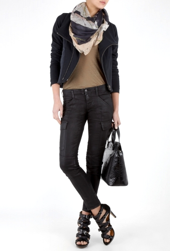 Black Q Collage Silk Mix Scarf by McQ Alexander McQueen