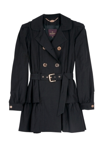 Black Ruffle Coat by Mulberry
