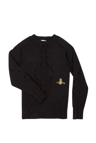 Black Slash Prince Argyle Knit by Vivienne Westwood Gold Lab