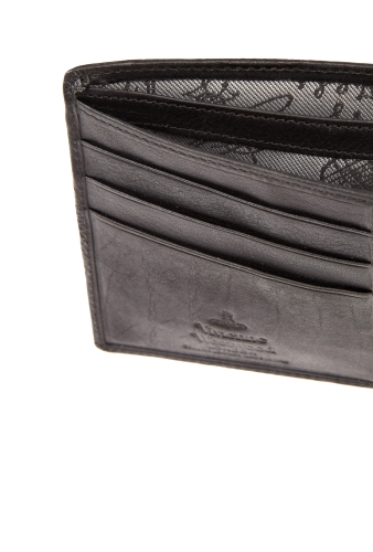 Black Stamp Orb Cash Coin Wallet by Vivienne Westwood
