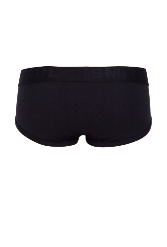 Black Stretch Cotton Logo Band Briefs by Paul Smith Accessor