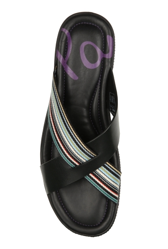 Black Swami Striped Sandal by Paul Smith