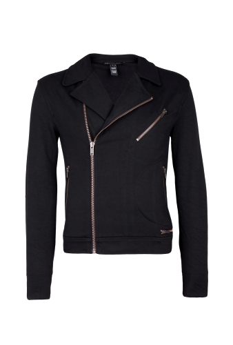 Black Track Jersey Biker Jacket by Marc by Marc Jacobs
