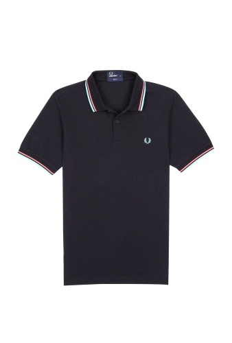 Black Twin Tipped Polo by Fred Perry