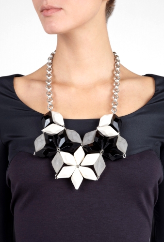 Black Valdai Perspex Geo Necklace by Sportmax