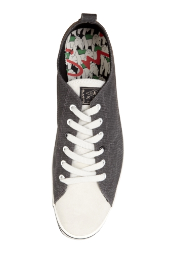 Black Washed Canvas Musa Plimsolls by Paul Smith