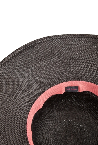 Black Wide Brimmed Sun Hat by Paul Smith Accessories