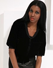 Bllack Noir Organic CSR Velvet Bolero