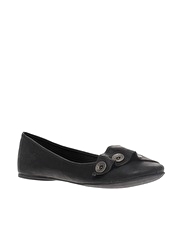 Blowfish Segment Button Front Flat Shoe