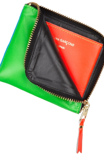 Blue and Green Fluro Small Coin Cash Wallet by Comme des Gar