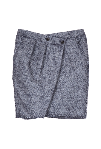 Blue Basket Weave Skirt by McQ Alexander McQueen