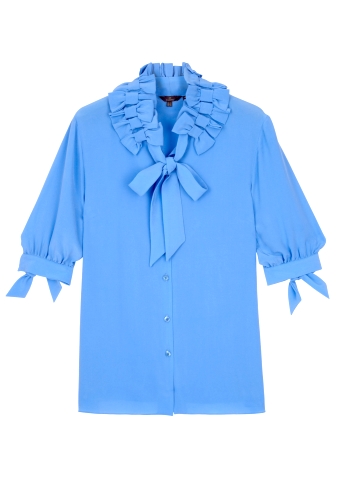 Blue Bow Blouse by Mulberry