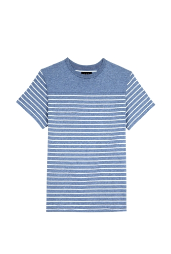 Blue Breton Stripe Tee by APC