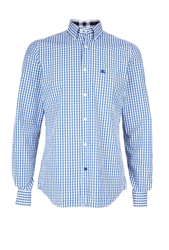 Blue Button Down Gingham Shirt by Burberry