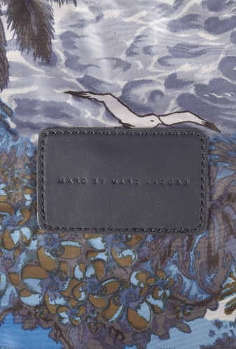Blue California Print Nylon Zip Pouch by Marc by Marc Jacobs