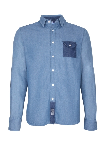 Blue Chambray Contrast Detail Shirt by Penfield