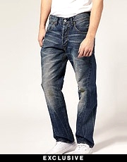 Blue Collar Worker Rigger Twist Seem Jeans