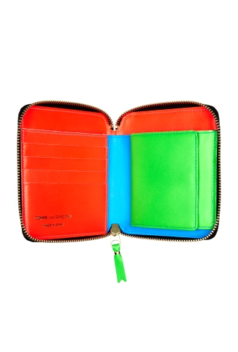 Blue Fluro Large Coin Cash Wallet by Comme des Garcons Acces
