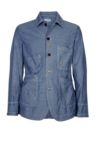 Blue Light Chambray Baker's Jacket by Universal Works