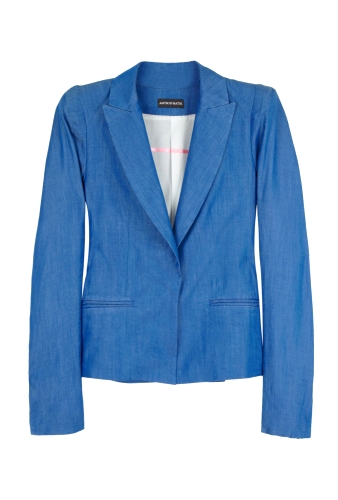 Blue Lyocell Chambray Jacket by Antik Batik