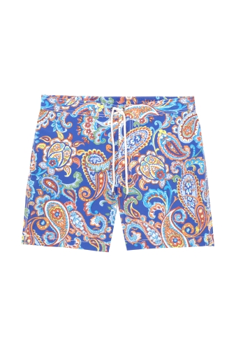 Blue Paisley Print Swimshorts by Polo Ralph Lauren