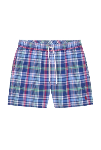 Blue Plaid Swimshorts by Polo Ralph Lauren