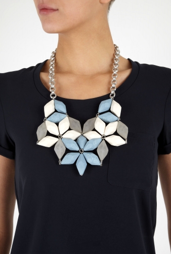 Blue Valdai Perspex Geo Necklace by Sportmax