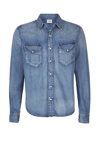 Blue Vintage Wash Light Denim Shirt by Edwin