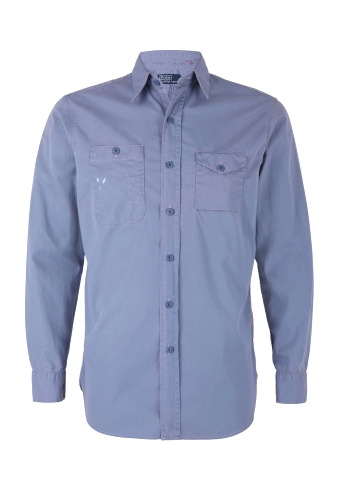 Blue Washed Chambray Work Shirt by Polo Ralph Lauren