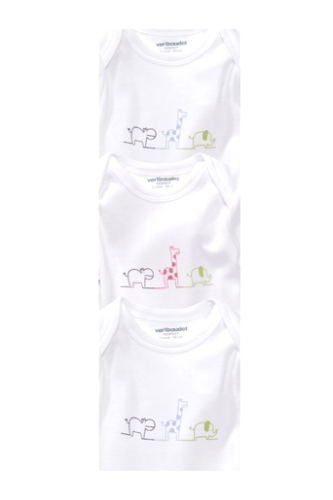 Body i ekologisk bomull, baby, 3-pack