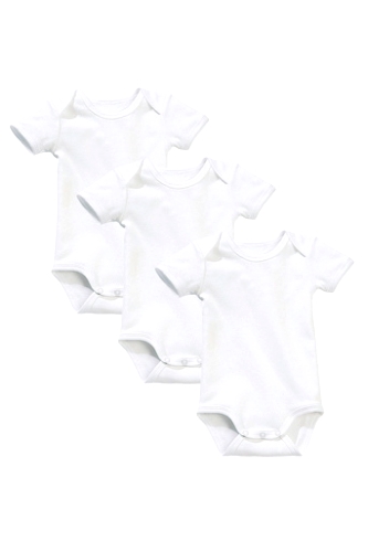 Body med kort ärm, för baby 3-pack