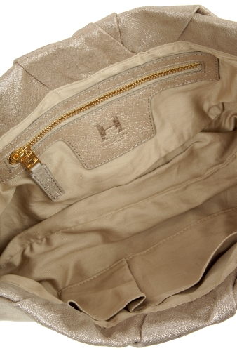 Bone Alice Pleated Evening Clutch by Halston Heritage